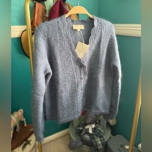 Sezane Angelie Blue Sweater